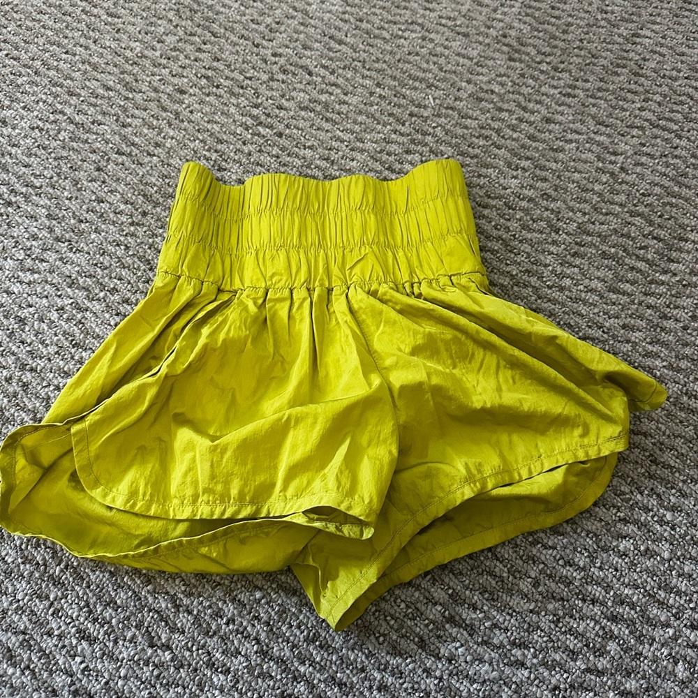 FP Movement by Free People High-Waisted Bright Yellow Shorts